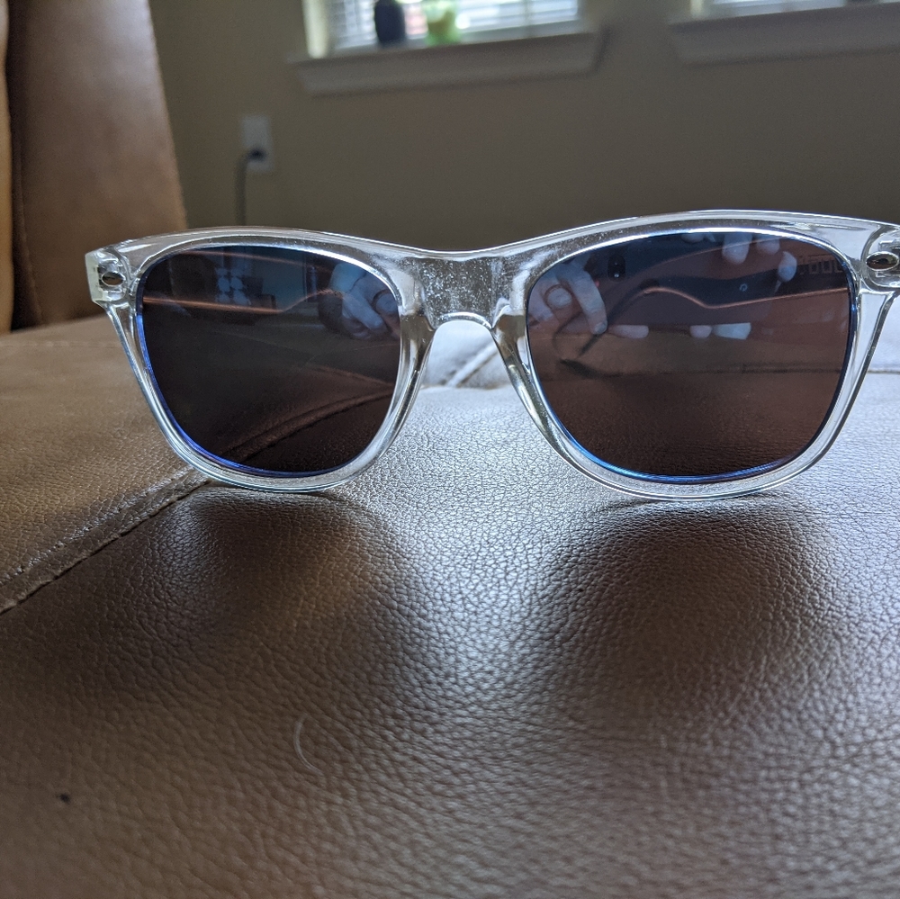 Sub 0 clear frame sunglasses w/ free case